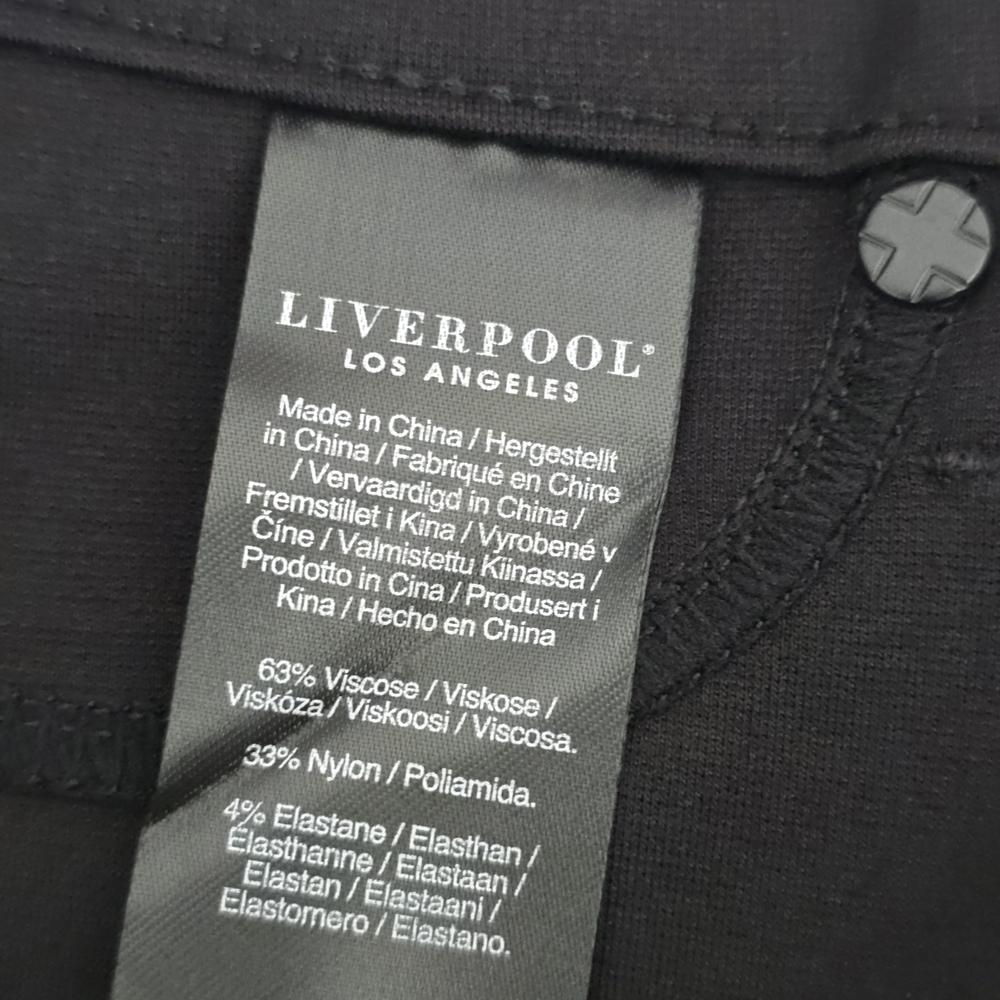 Liverpool Los Angeles Ponte Skinny Ankle Pants 8 Black NWT - Picture 7 of 9